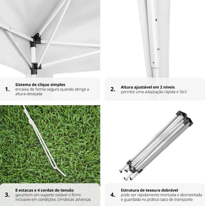 Tenda 3x3 montagem fácil