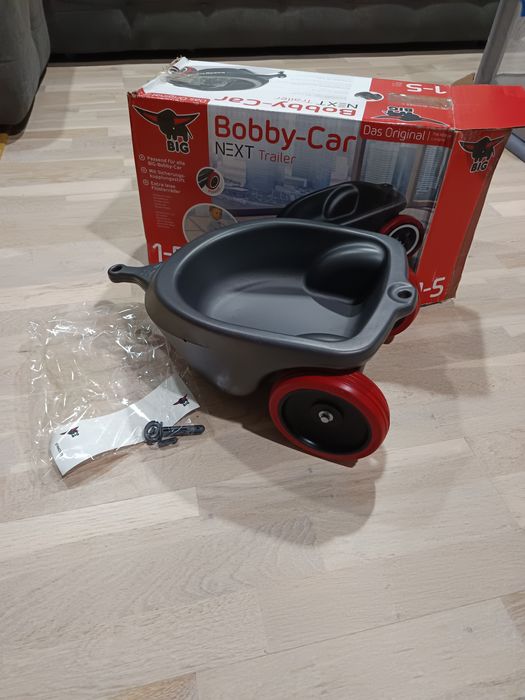 NOWA przyczepka NEXT do jeździk BIG Bobby, czerwone koła