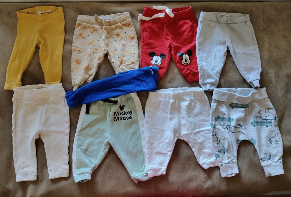 9 szt spodnie chłopięce rozmiar 62/68