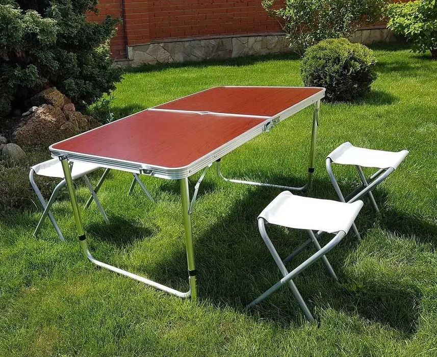 Стол складной, раскладной со стульями .Для дачи,сада,похода, кемпинга