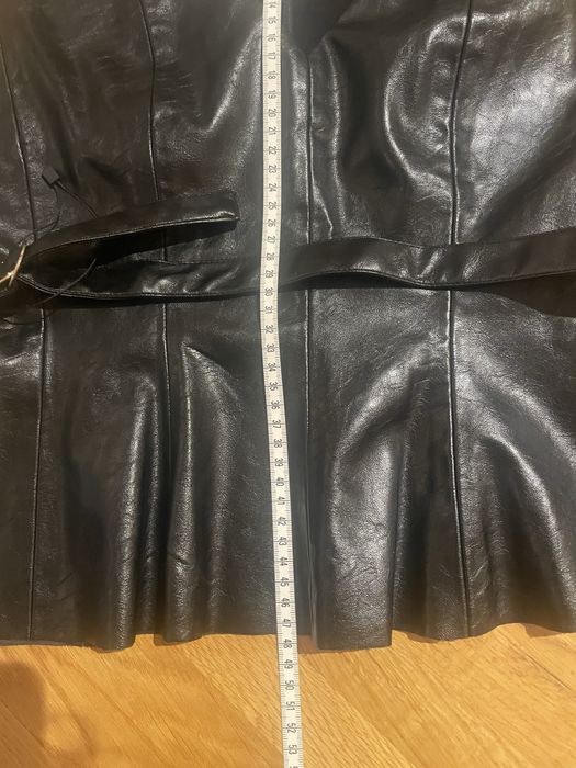Zara top, bluzka ze sztucznej skóry Nowy