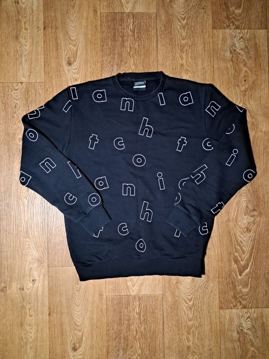 Кофта черная мужская с буквами Bershka Cropp Zara