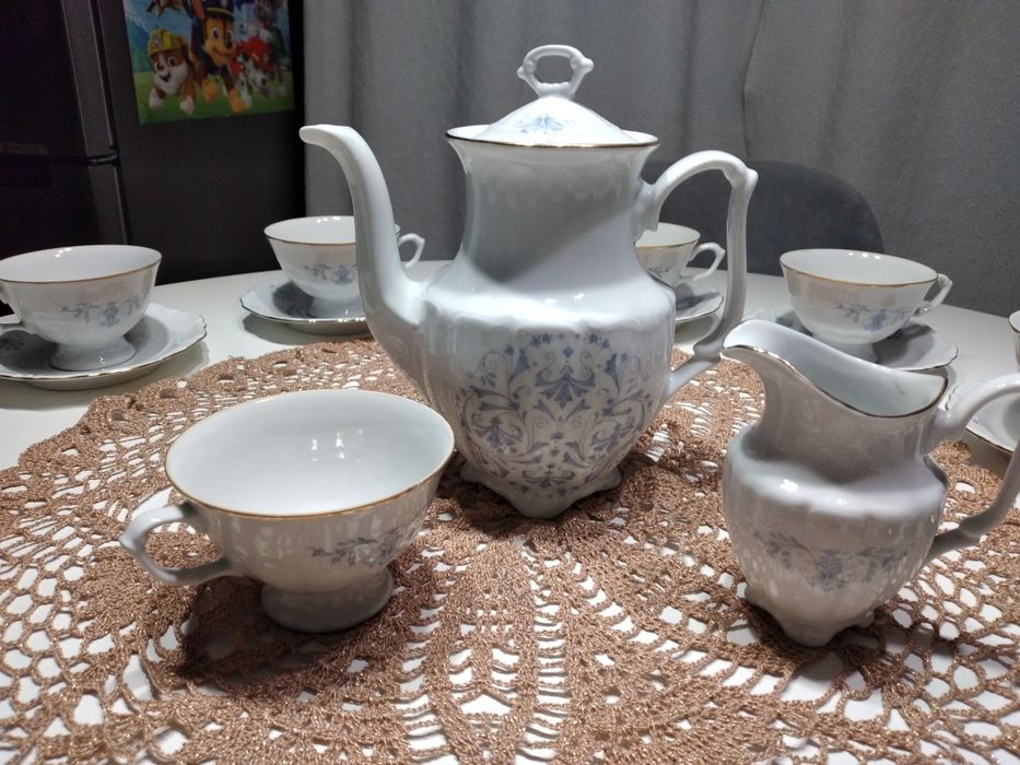 Porcelanowy serwis do kawy Prl