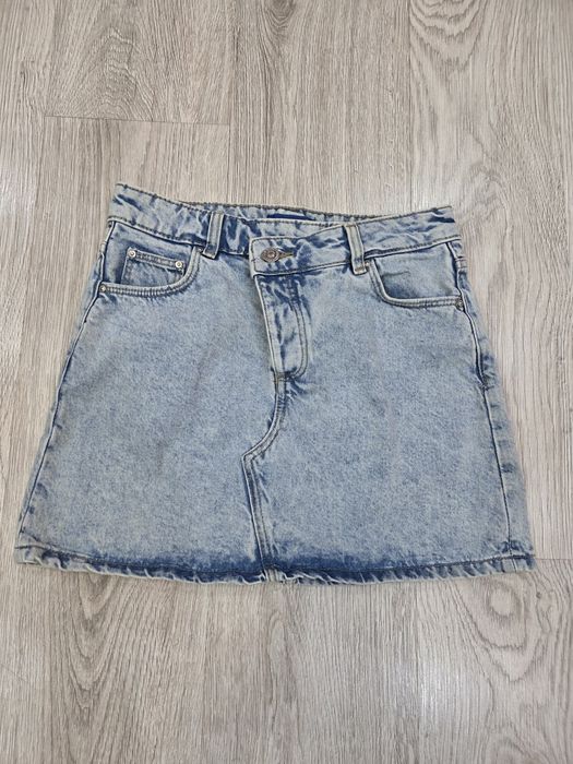 Spódniczka jeans krótka jasnoniebieska S sinsay