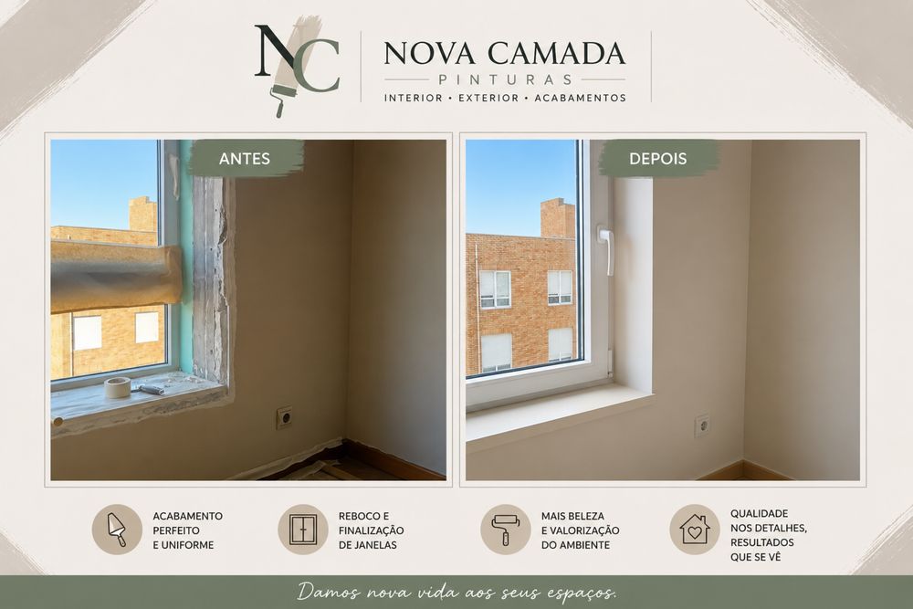 Pinturas, Reboco, Alisamento de Paredes, Remodelações