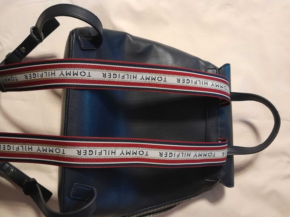 Plecak Tommy Hilfiger Nowy skórzany granatowy