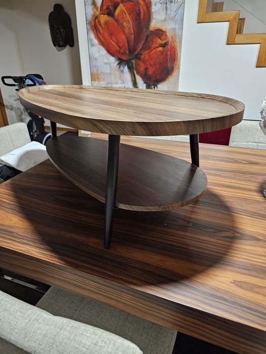 Mesa Centro 2 Niveis Madeira Coffee Table