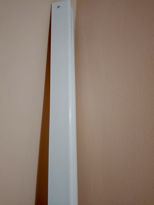 Карниз металевий подвійний білий