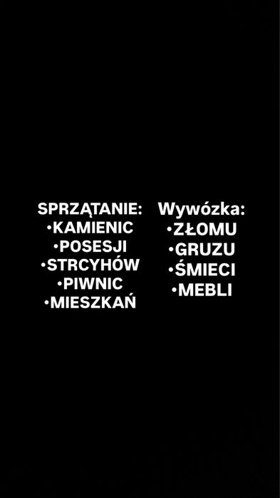 Sprzątanie działek, mieszkań, kamienic, wywózki smieci, złomu itd