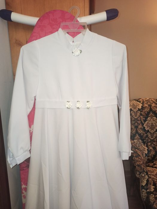 Zestaw. Wianek + Sukienka komunijna, suknia komunia r 140/146