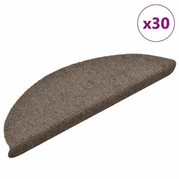 vidaXL Maty na schody samoprzylepne 30 szt. Kremowe 56x17x3 cm
