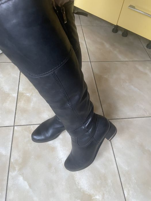 Шеіряні чоботи ботіорти/ сапоги ботфорти кожа