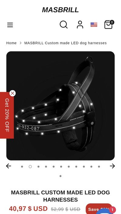 Szelki led dla psa