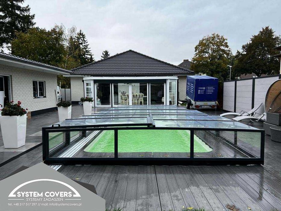 Zadaszenie basenowe, basenu,  420 x 850 x 65 cm - System Covers