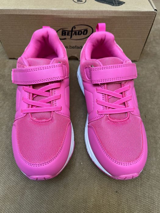 sneakersy Befado rozm 35/23 cm różowe rzepy lekkie biała podeszwa
