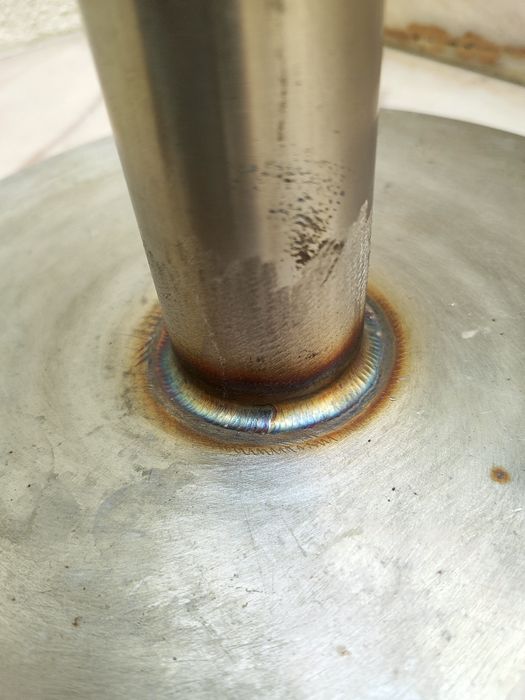 Armadura / Suporte em Aço Inox para Base de Chapéu de Sol em Betão