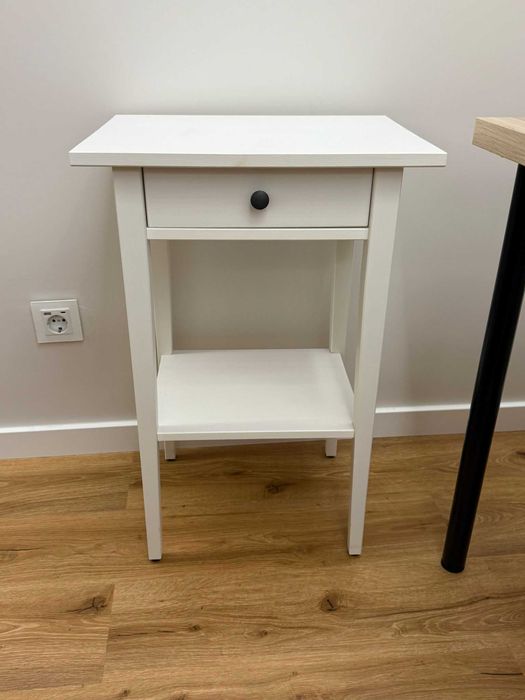 Mesa de cabeceira, velatura branca, 46x35 cm - IKEA - HEMNES