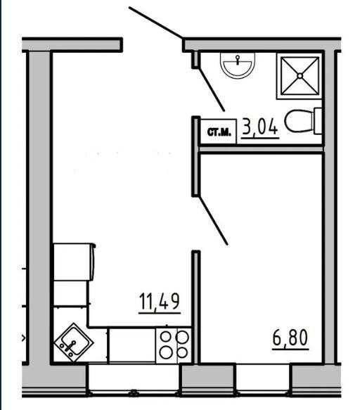 Продам 1-кімнатна квартира з ремонтом у новому ЖК Кекс-укомплектована