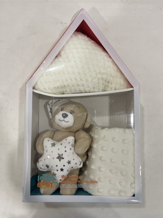 Set Bebé - Manta + Peluche + Doudou