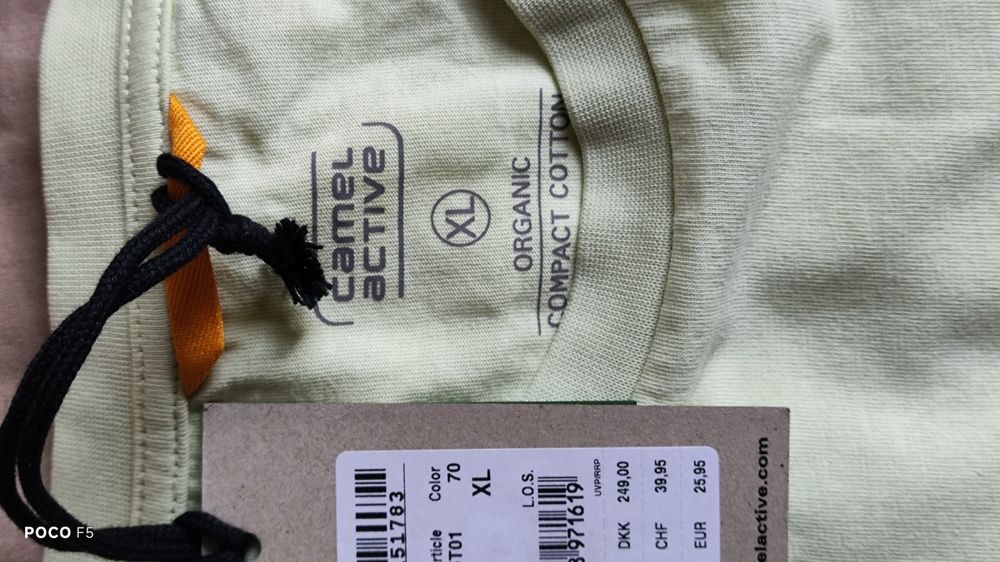 Camel Active groszkowy t-shirt rozm XL organiczna bawełna