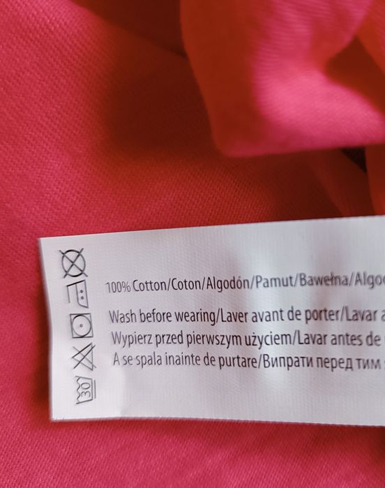 Bluzka z krótkim rękawem różowa bawełna
