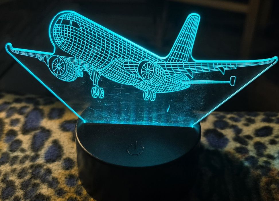 Lampka LED 3D Samolot