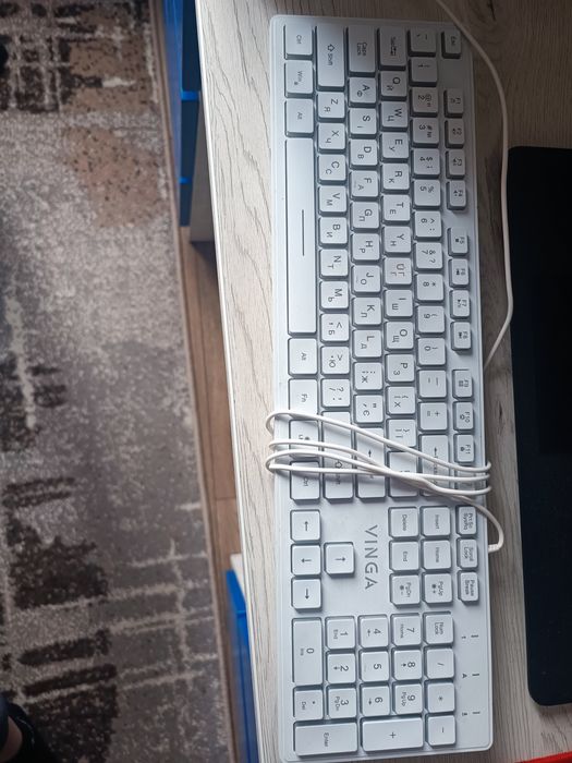 Дротова клавіатура Vinga KB 410/White