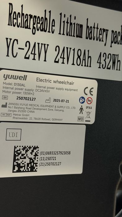 Wózek inwalidzki lekki skladany lekka bateria