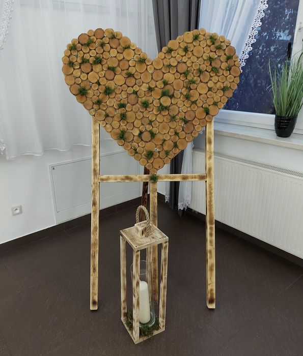 Serce dekoracja sali weselnej