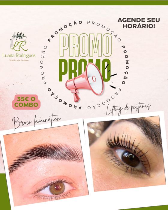 Promoção combo de pestanas e sobrancelhas e selante brasileiro