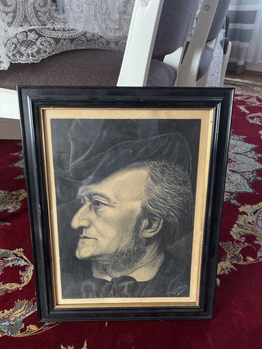 Гравюра Ріхарда Вагнера, німецького композитора, 1850 рік