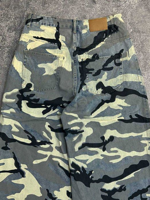 Штани джинсы камо camo голубые серые камуфляж baggy джинси штаны L