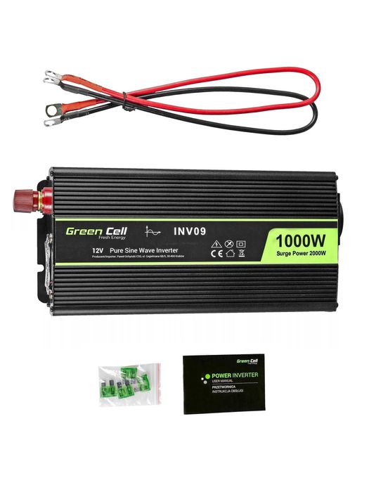 Inversor onda pura Green Cell 1000w (2000w pico) 12V 230V