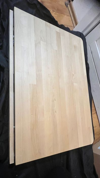 Rozkładany drewniany stolik IKEA 80 x 58