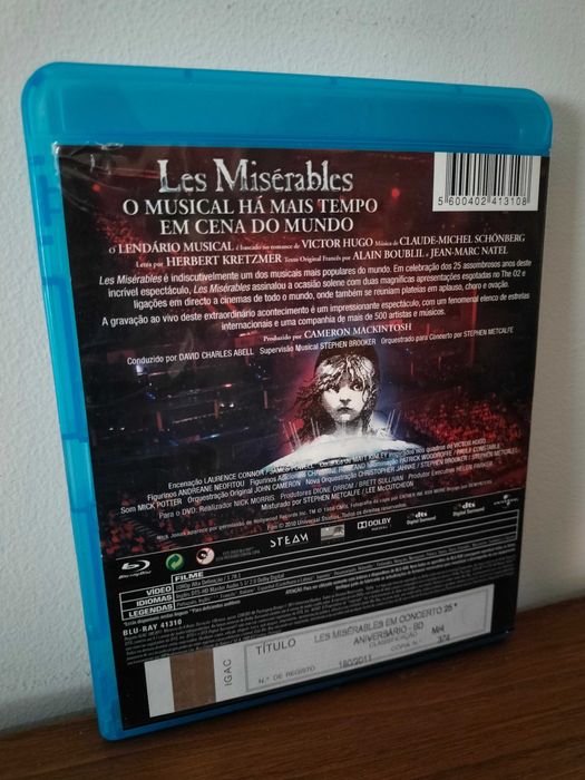 Filme Blu-ray: Les Misérables: O Espectáculo Musical de uma Vida