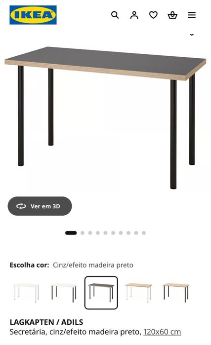 2 mesas LAGKAPTEN tampo preto