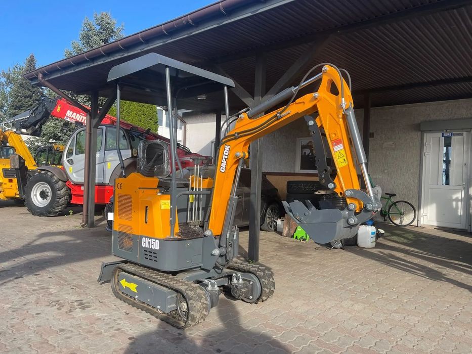 Nowa Minikoparka CAPTOK CK 15D_1.3 Diesel_Fabrycznie nowa_2026 ROK  NOWA Koparka_1 cylindrowy Diesel_2026r_Bardzo fajny i prosty sprzęt!