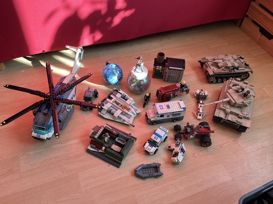 Klocki LEGO oryginalne MIX + inne typu Cobi + instrukcje do zestawów