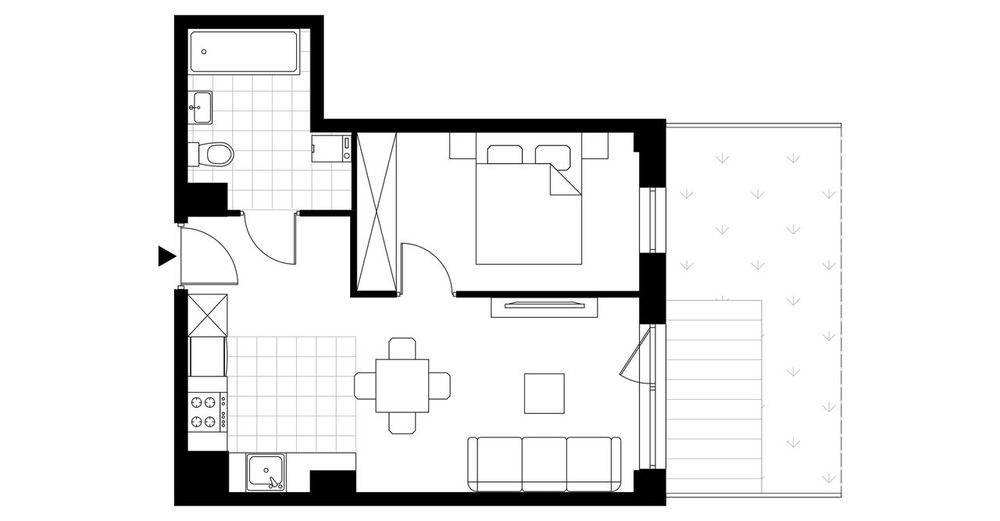 2-pokojowe mieszkanie 39 m² + ogródek - Widok 3