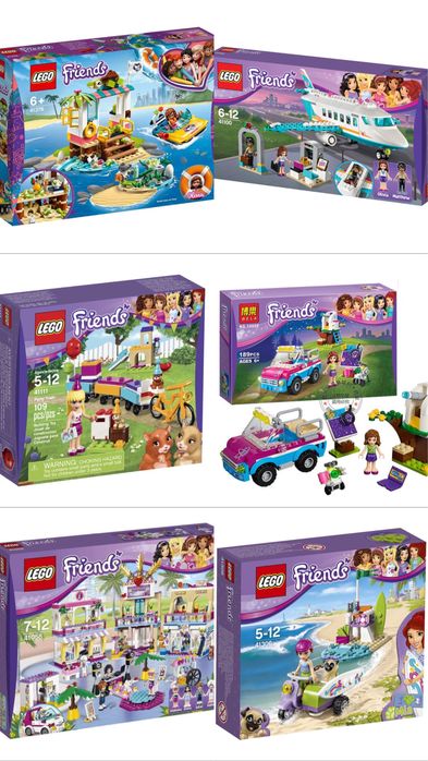 Zestaw 16 zestawów klockow lego friends stare edycje