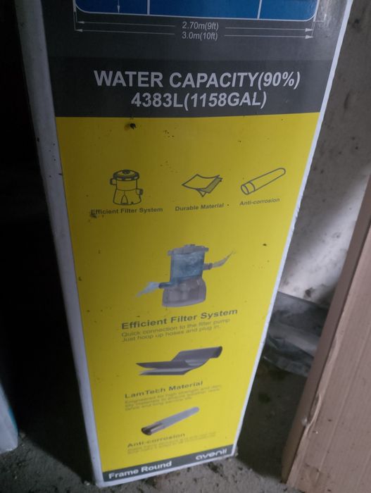 Basen stelażowy 3 m średnica wysokość 76 cm z pokrywą i pompą