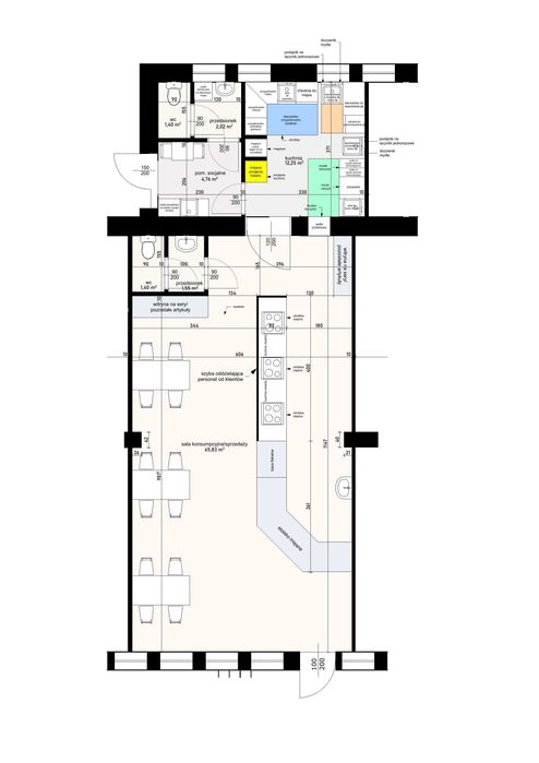 Lokal gastronomiczny, medyczny, inne 100m2