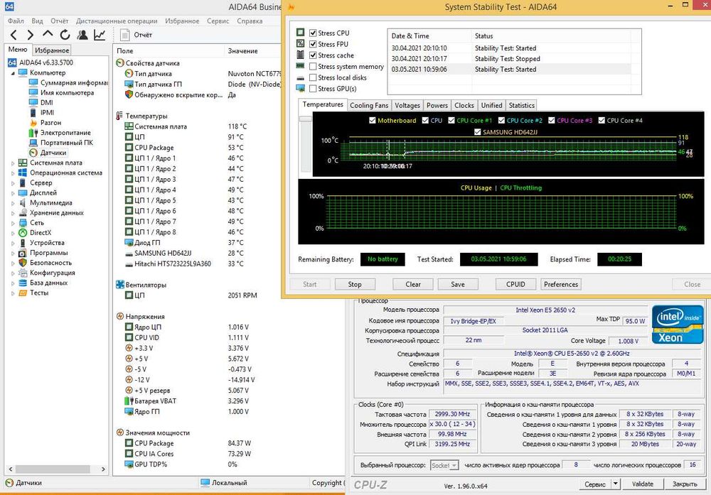 Процессор Xeon E5-2650 v2 8 ядер, 16 поток 20Мб кеш LGA2011