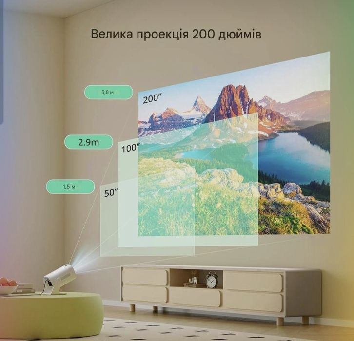 Портативний відеопроєктор Yoton Y4 | Домашній кінотеатр, LED, USB/HDMI