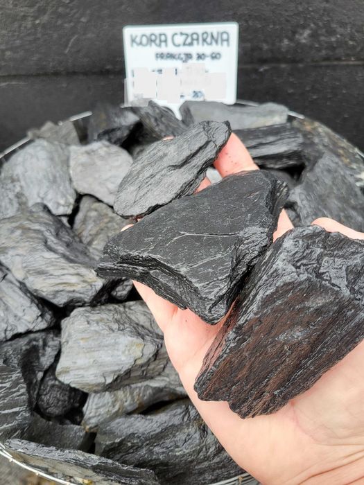 Kora czarna antracyt 15-30, 30-60 kora kamienna ogrodowa grys dekoracyjny ozdobny Kamienie ogrodowe