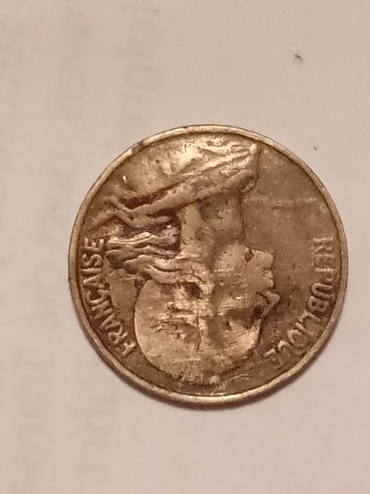 Moneta francuska 10 centimes odwrotka