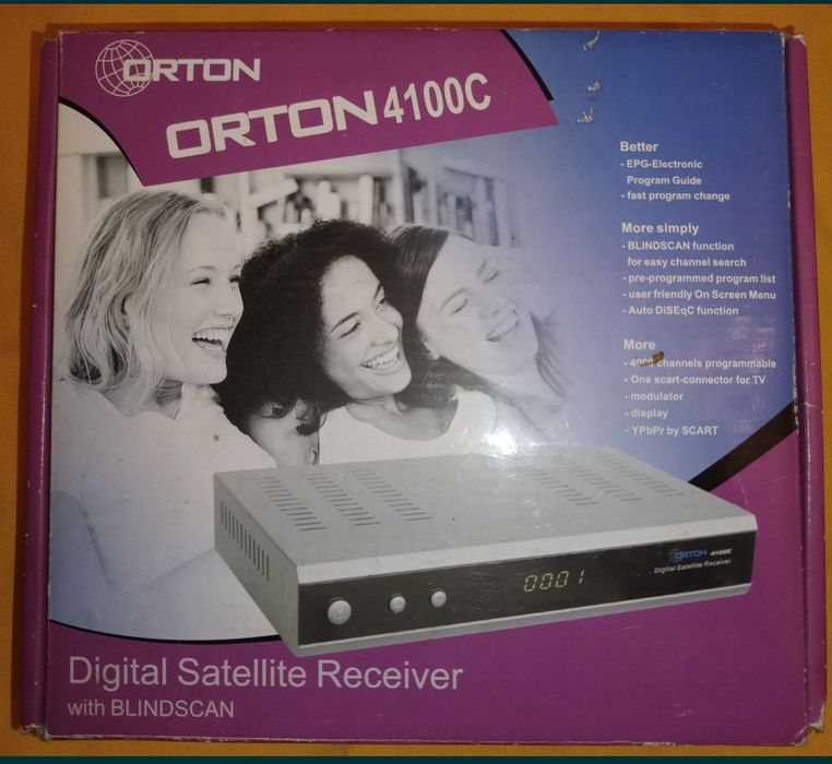 Приемник спутниковый цифровой Orton 4100c. Тюнер ресивер с автопоиском