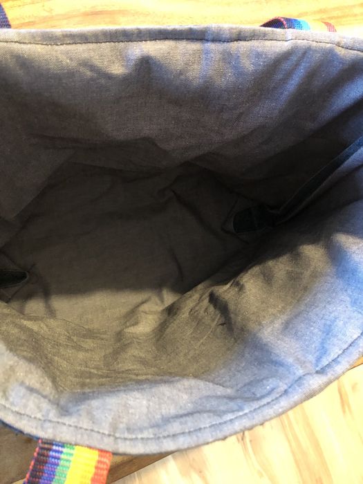 Piękna torebka jeansowa rękodzieło handmade