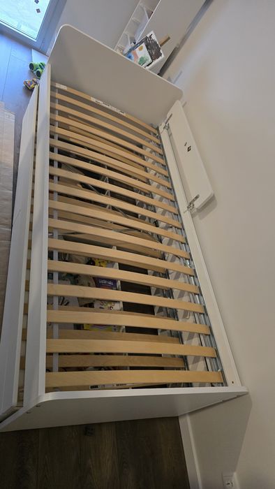 Bicama IKEA SLÄKT 90x200 cm + 2 Gavetões + Barra de Segurança | Excelente Estado