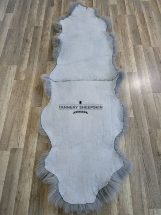 Skóra Owcza Szara Dywan na Podłogę Narzuta Naturalna Skóry Owcze